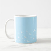 Mug Oiseaux motif bleu clair blanc (Gauche)