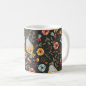 Mug Oiseaux Motif floral bohème (Devant droit)