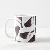 Mug Oiseaux noirs d'aquarelle de phoebe (Gauche)