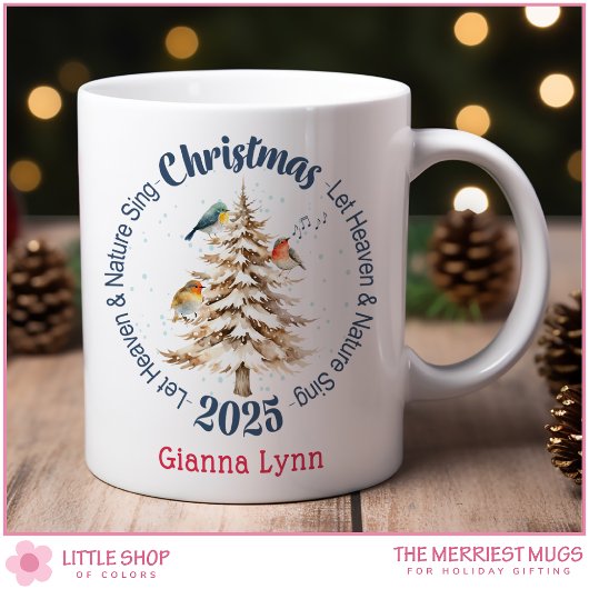 Mug Oiseaux personnalisés de la forêt céleste et la na