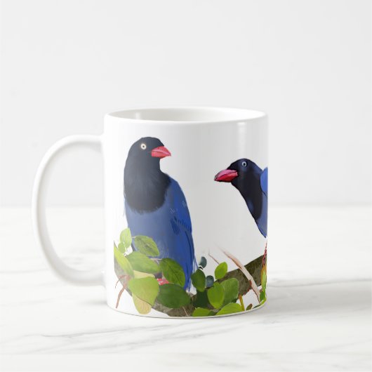 Mug Oiseaux --Pie bleue de Taïwan (Gauche)