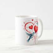 Mug Oiseaux pour la Saint-Valentin (Devant droit)