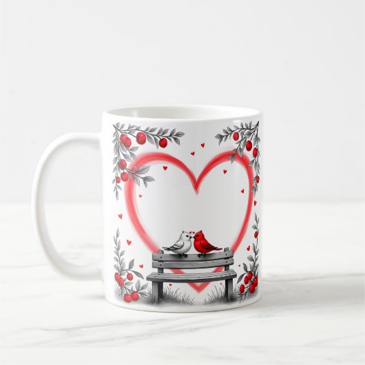 Mug Oiseaux pour la Saint-Valentin (Gauche)
