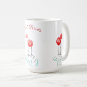 Mug Oiseaux rouges - lunatiques - illustration (Devant droit)