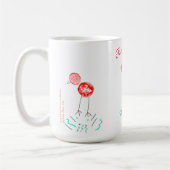 Mug Oiseaux rouges - lunatiques - illustration (Gauche)