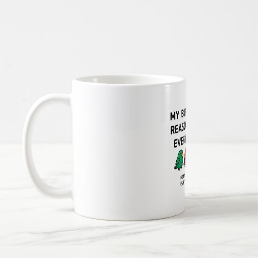 Mug Oiseaux tôt personnalisés (Gauche)