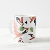 Mug Oiseaux toucans Art tropical verdure estivale (Devant gauche)