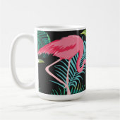 Mug Oiseaux tropicaux Fleurs Flamant rose Paysage aqua (Gauche)