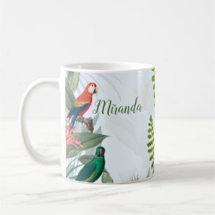 Mug Oiseaux tropicaux Perroquets et feuillage