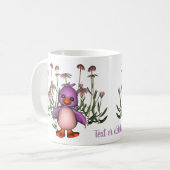 Mug Oiseaux Violets Et Marguerites Mignonnes Personnal (Devant gauche)