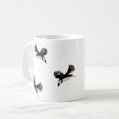 Mug Oiseaux Volant Puffin Amusant (Devant gauche)