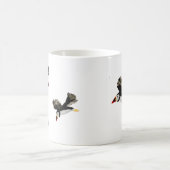 Mug Oiseaux Volant Puffin Amusant (Centre)