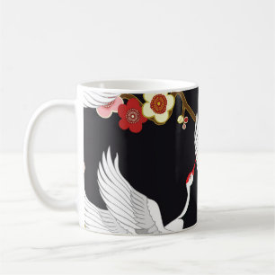 Mug Oiseaux volants : Heron de grue japonais.