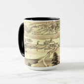 Mug Oiseaux Vue oeil Carpentersville Illinois 1871 Lit (Devant gauche)