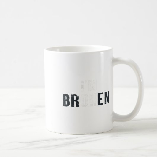 Mug Ok Je suis brisé Hommes Invisibles Femmes École d' (Droite)