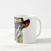 Mug Okapi Chic : Bowler Casquette & Ribbon (Devant droit)
