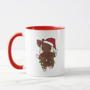 Mug Okapi Noël Animaux d'hiver Vacances Okapis