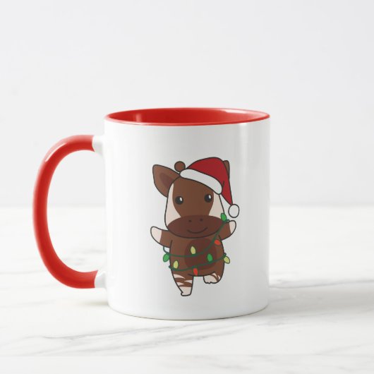 Mug Okapi Noël Animaux d'hiver Vacances Okapis (Gauche)