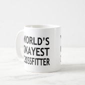Mug Okayest Crossfitter du monde drôle (Devant gauche)