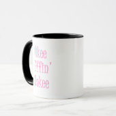 Mug Okee Effin Dokee Funny Office Devis femmes (Devant gauche)