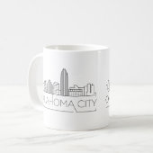 Mug Oklahoma City| Ligne Skyline Stylisée Ville (Devant gauche)
