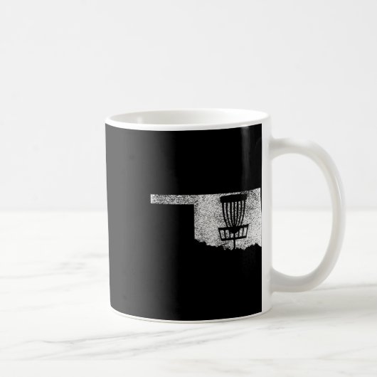 Mug Oklahoma Disc Golf État Avec Panier Distressed Gr (Droite)