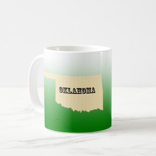 Mug - Oklahoma State Map avec la ville (Devant gauche)