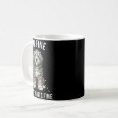 Mug Old English Sheepdog Christmas I'm Fine Everything (Devant gauche)