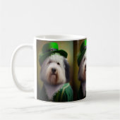 Mug Old English Sheepdog en tenue de la Saint-Patrick (Gauche)