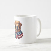 Mug Old Glory Golden Retriever Vintage Shirt 2 (Devant droit)