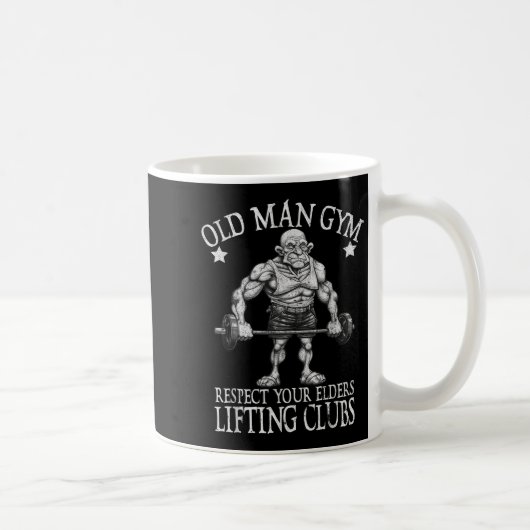 Mug Old Man Gym Respect Your Elders Funny Workout Body (Droite)