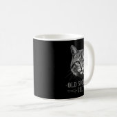 Mug Old Scchool Cult Funny Cat For Cool People And - F (Devant droit)
