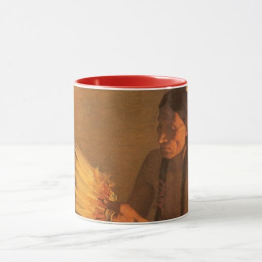 Mug Old War Bonnet par Joseph Henry Sharp (Centre)