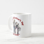 Mug Old West 'Purrfect'  Cat Couple Valentine (Devant gauche)