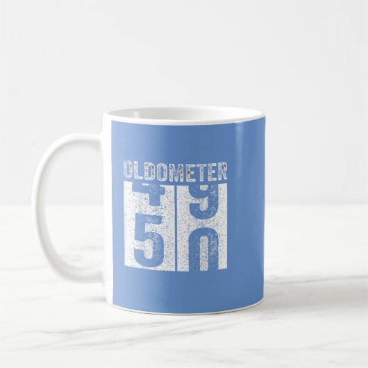 Mug Oldometer 4950 50e anniversaire Drôle Hommes Femme (Gauche)