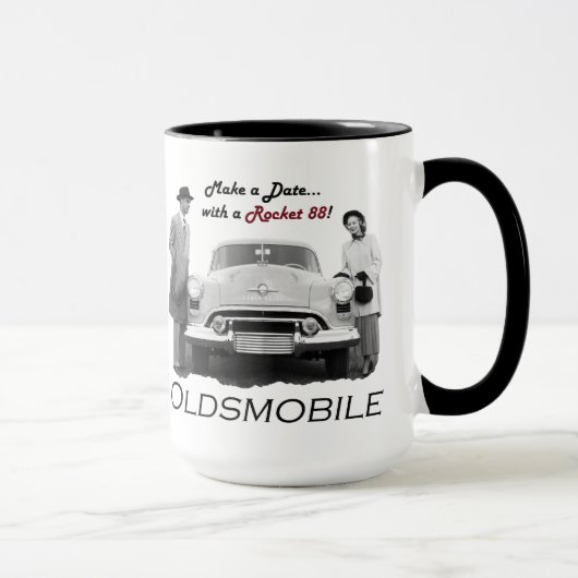 Mug Oldsmobile "font une date… avec un Rocket 88 !" (Droite)