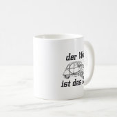 Mug Oldtimer 2cv Dessin de la ligne Ente (Devant droit)