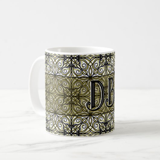 Mug Olive et Boho noir (Devant gauche)