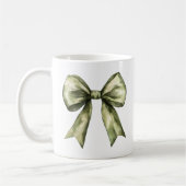 Mug Olive Green Bow Moderne Rustique Minimaliste Simpl (Gauche)