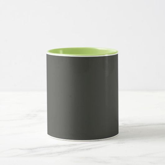 Mug olive noire (couleur solide) (Centre)