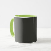 Mug olive noire (couleur solide) (Devant gauche)