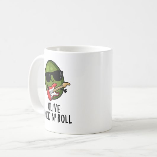 Mug Olive Rock Et Roll Funky Rocker Olive Pun (Devant gauche)