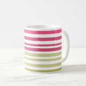 Mug olive rose rayée  (Devant droit)