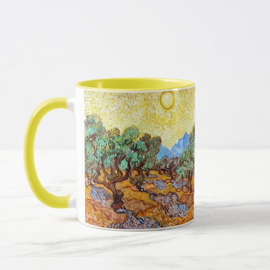 Mug Olive Trees (1889) Vincent Van Gogh paysage art (Gauche)