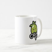 Mug Olive You – Conception de jeu de mots Olive mignon (Devant droit)