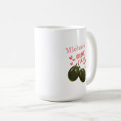 Mug Olive You Deux Coeurs Olives (Devant droit)