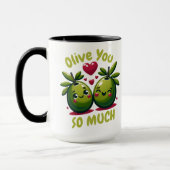 Mug Olive You so much Custom Valentine's Gift (Gauche)