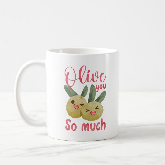Mug Olive You tant de jeu alimentaire amusant (Gauche)