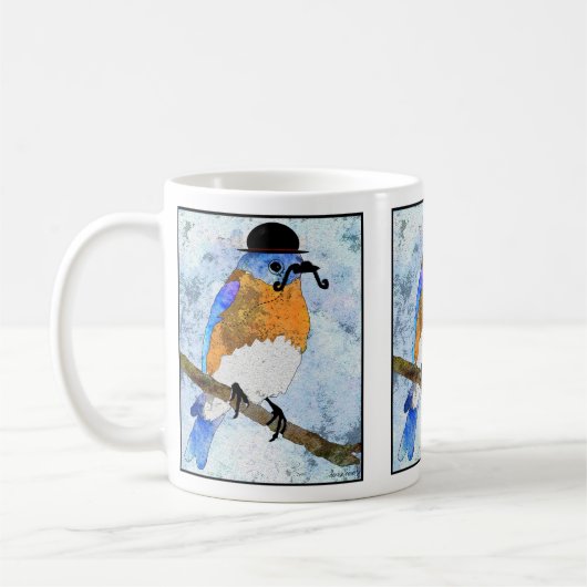 Mug Oliver Bluebird avec moustache, bouffon (Gauche)