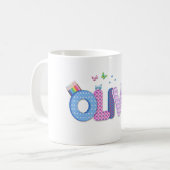Mug OLIVIA/illustration nommée personnalisée (Devant gauche)
